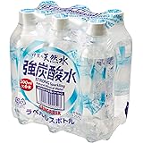 サンガリア 伊賀の天然水 強炭酸水 ラベルレス (500mL ×6本パック) ×4個