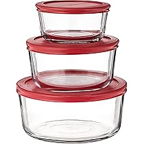 クリアガラス 菓子入れ 赤い蓋付き Amazon｜Anchor Hocking クラシックガラス食品保存容器 蓋付き