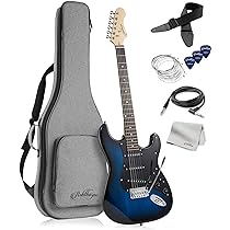 Amazon | Ashthorpe 39インチエレキギター(ブルーブラック
