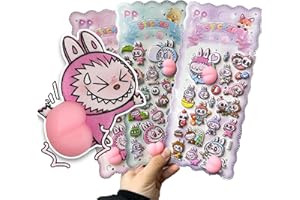 【東京より即納】おしりぷにぷにシール 3枚セット おはじき 立体ぷっくり触感 手帳 日記帳 スマホケース用 DIYデコレーション 女の子・男の子 子供向け 簡単貼り付け プレゼント・ギフト・ご褒美 文具 手芸 スクラップブッキング対応