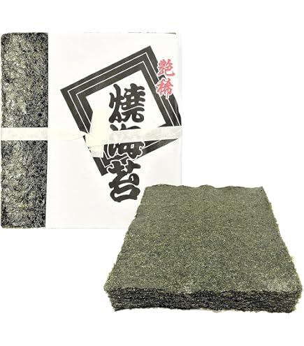Amazon.co.jp: 有明海産 焼き海苔 全形 100枚 上級 業務用 イクス
