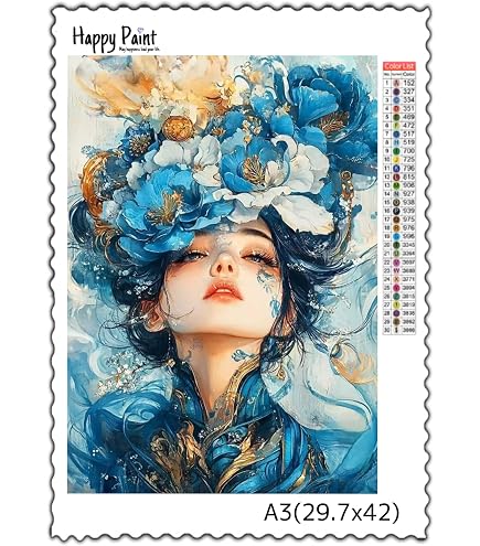 Amazon | 【AB＋FDビーズ入り】Happy Paint ダイヤモンドアート A3