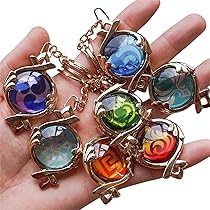 Amazon.co.jp: 原神 ナヒータ 神の目 キーホルダー 武器 8点