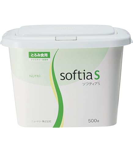 【6個セット】ソフティアS 嚥下困難者用食品　とろみ剤　500g×6個 Amazon.co.jp: 【ニュートリー】 ソフティアS とろみ食用 innobox本体
