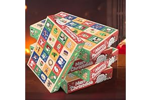 自分だけのアドベントカレンダーボックス5個、24日間空のアドベントカレンダーボックス、クリスマスカウントダウン充填可能なアドベントカレンダー、チョコレート、キャンディー、おもちゃを入れるクリスマスアドベントカレンダーケース。