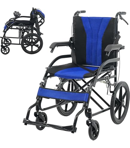 Amazon | 【ブラック+レッド】OSJ 車椅子 折畳み 介助型 自立できる