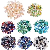 Amazon | PH PandaHall 約640個8色 ガラスビーズ 4mm クリスタル