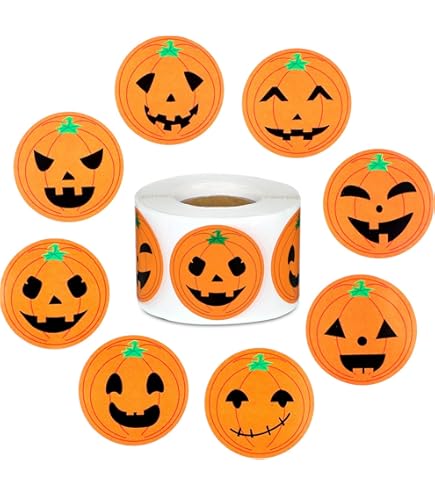 Lot De 250 Rouleaux D'autocollants D'Halloween Mignons Avec Différents Motifs Sur Le Thème D'Halloween Pour Enfants, Accessoires Scolaires, Fêtes D 'Halloween