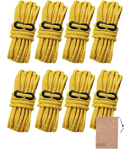 Amazon | uxcell テントロープ ナイロン ブラック 反射型ガイライン