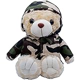 陸上自衛隊 ベア ぬいぐるみ 大 迷彩 ヘルメット 鉄帽 鉄帽迷彩ベア GAN009 自衛隊グッズ おもちゃ ホビー 熊 BAER 人形 ミニチュア ブラウン