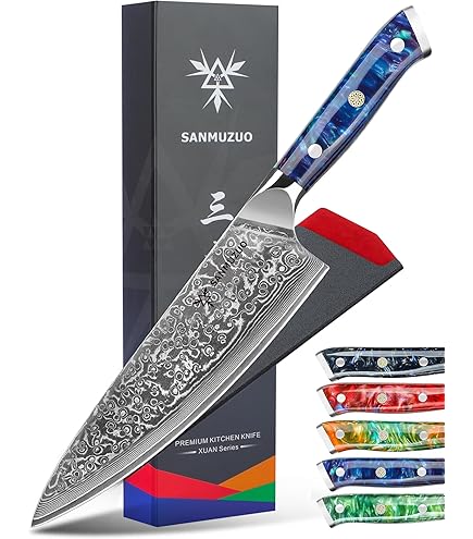 Amazon | SANMUZUO 三徳包丁 - 7インチ - 炫シリーズ - 67 層
