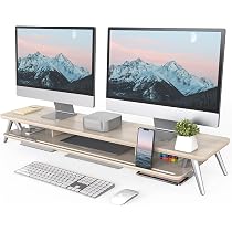 Amazon.co.jp: Fenge モニター台 卓上 机上台 パソコン台 108cm 横幅 2