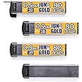 June Gold Mechanical Pencil Lead Refill, Unbreakable Lead (Graphite) in Convenient Dispenser, 0.9 mm