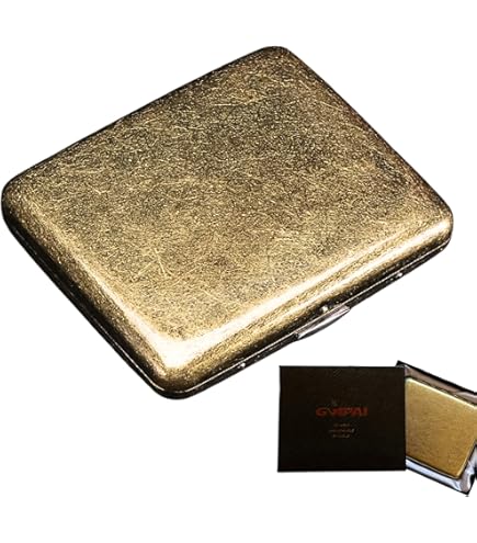 Amazon | 真鍮製シガレットケース ダブルサイドスプリング ポータブル