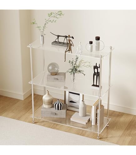 Amazon｜AZUMAYA ガラスラック3段 クリア色 SMJ-101CL｜オープン