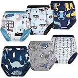 [MooMoo Baby] コットン トレーニングパンツ 6層 強い吸水性 通気性 幼児のトイレトレーニングパンツ 下着 赤ちゃん 女の子 男の子用