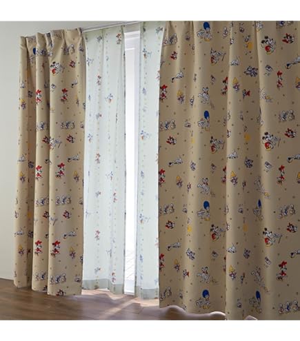 Amazon｜[ベルメゾン] ディズニー レースカーテン 洗える UVカット 遮