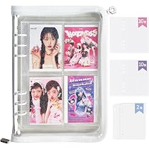 Amazon | GOKEI シール帳 A5 クリア ラメ入り バインダー 【本体1個 4