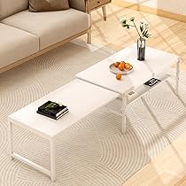 Amazon.co.jp : LunarLight ローテーブル 幅伸縮80.5-142.7奥行き45高