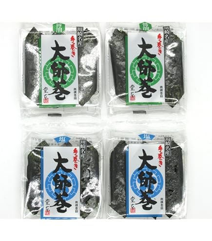 Amazon.co.jp: 川崎 堂本 大師巻 8袋入贈答用巾着（醤油味4袋・塩味4袋