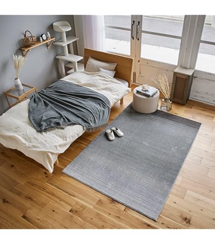 スミノエ Wool Rex 防炎ラグ コバルトブルー 140×200