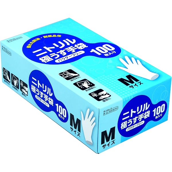 Amazon | テイジン ソフトニトリル手袋 ホワイト M NBR-PF8WM
