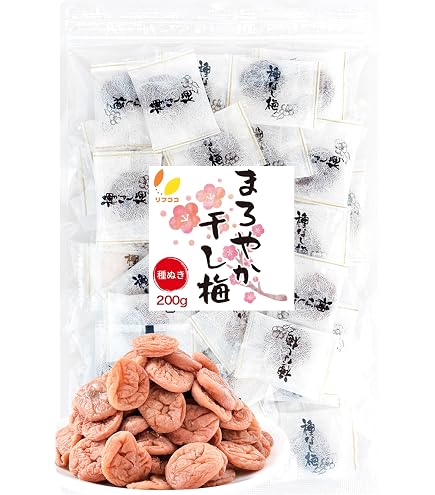 Amazon | 蓮楽梅干し 種なし梅 チャック付き袋入り 個別包装 150g 熱中