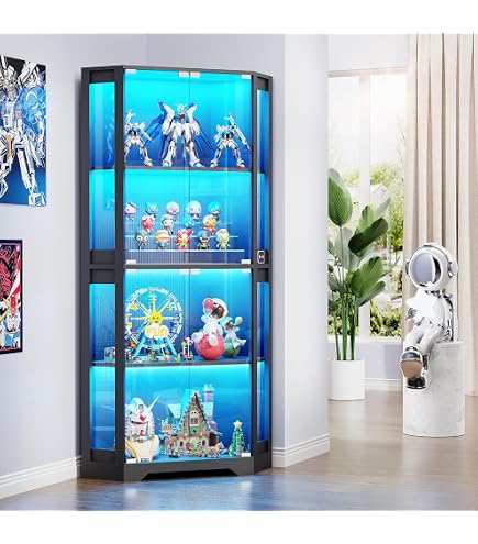 Amazon.co.jp: OSJ ガラスディスプレイキャビネット ガラスケース 大型