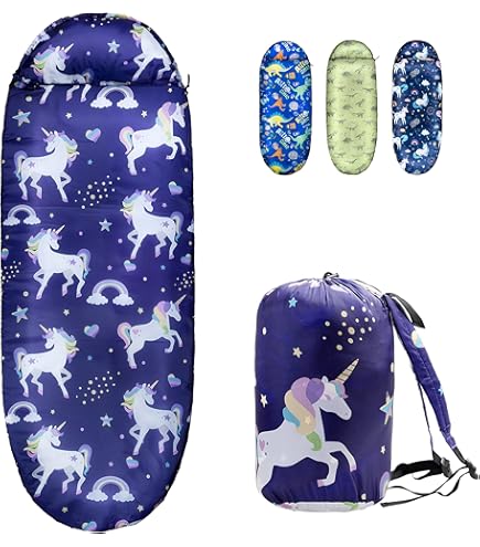 BISINNA Kids Sleeping Bag For Boys Girls With Pillow Martinique