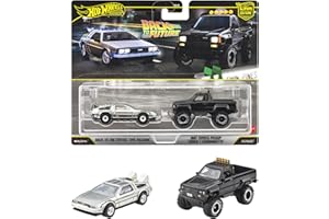 ホットウィール(Hot Wheels) プレミアム2パック バック・トゥ・ザ・フューチャー タイムマシン / 1987 トヨタ ピックアップ トラック 乗り物おもちゃ ミニカー 3歳から マルチ JHW48