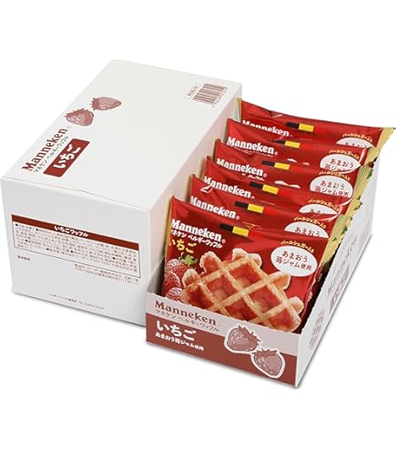 Amazon.co.jp: マネケン ベルギーワッフル プレーン 6個入り お菓子 個