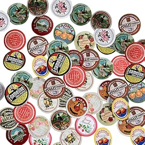 Amazon Moin Moin シール フレークシール レトロ 丸 円 ステッカー おしゃれ ジャム スケジュール 手帳 アルバム デコ 手紙 カレンダー 90枚セット シール ステッカー 文房具 オフィス用品