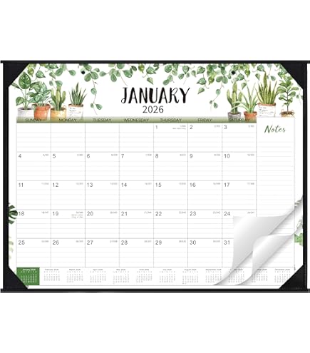 2026 Desk Calendar - Jan 2026 - Dec 2026, 12 Months Calendar 2026, 17 Inchx 12 Inch, Large Ruled Blocks 2026 Calendar With Tear Off Design 2 Corner Protectors 2 Hanging Hooks P 316766667 - View #9