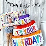 特大サイズ！誕生日バルーン アルミ パーティーグッズ ケーキバルーン フォトフレームバルーン 男の子 女の子 かわいい 大きめ プレゼント おしゃれ 写真撮影 飾り付け パーティー