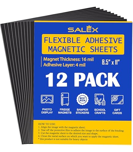 Flexible Metal Sheets For Magnetic Receptive With Adhesive Backing