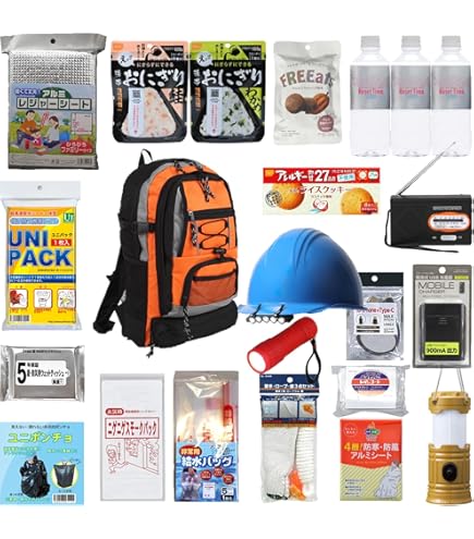 Amazon.co.jp: ヘルメット付き 防災セット 4人用 RN女性にも