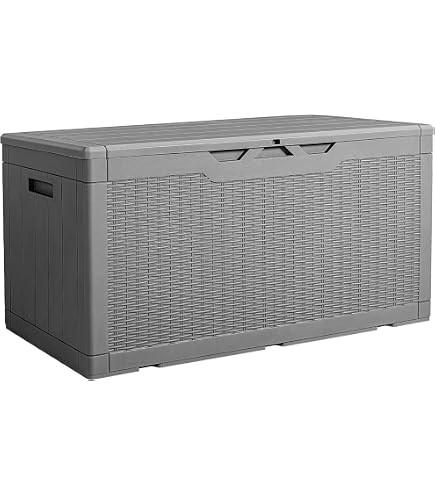 Amazon | Alebert｢アレベルト｣ 物置 収納ベンチ 屋外 302L大容量