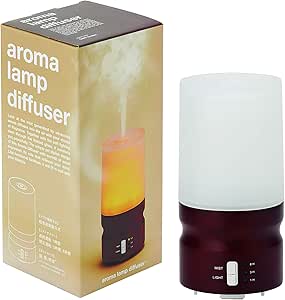 Amazon Co Jp アロマランプディフューザー ダークブラウン ミスト式芳香器 超音波振動方式 精油 エッセンシャルオイル専用 タイマー Ledライト付 ビューティー