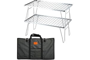 キャンピングムーン(CAMPING MOON) フィールドラック グラウンドラック オールステンレス製 収納バック付き 本体T-230A 2点セット T-230A-2T