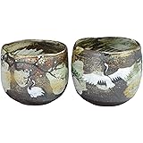 京焼 清水焼 八幡窯 湯呑 組湯呑 吉祥鶴 UBH553