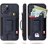 UK Trident デニム iPhone12 ケース / iPhone12 Pro ケース カード収納 リング付き カバー ケース おしゃれ 薄型 手帳型代わり 6.1インチ