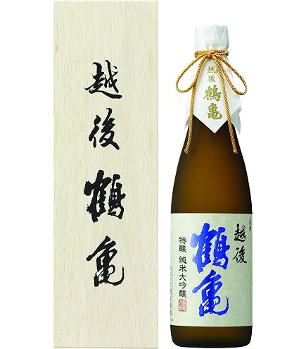 Amazon.co.jp: 贈り物に 木箱入り 越後鶴亀 越王 （こしわ） 純米大