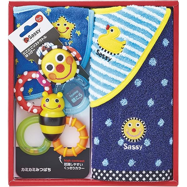 Amazon | Sassy(サッシー) サッシー・ギフトタオルセット S ブルー 3枚