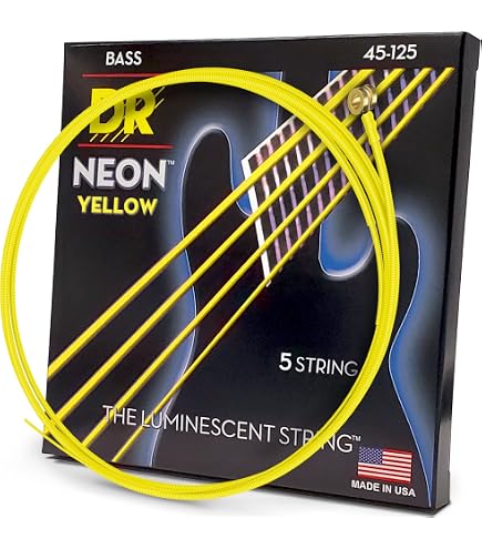 Amazon | DR カラーベース弦 ブルー NEON BASS Guitar Strings [NEON