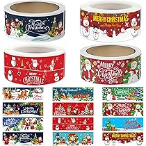 Amazon.co.jp: VANSHRAJ クリスマス ギフトシール ラウンド ラベル
