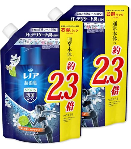 Amazon | レノア 超消臭+ 抗菌ビーズ スポーツ クールリフレッシュ