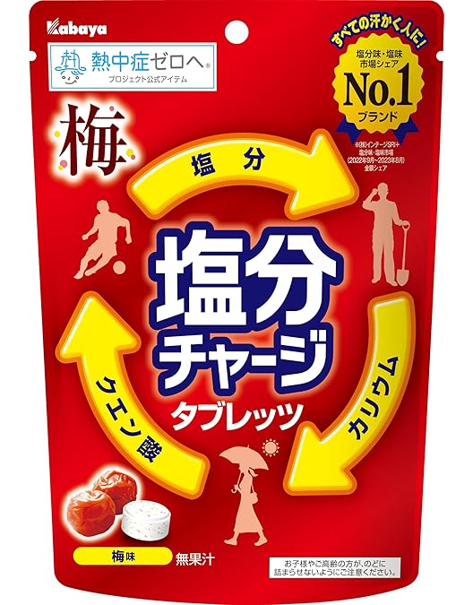 Amazon.co.jp: カバヤ 塩分チャージタブレッツ シークワーサー味 81g×2