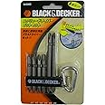 ブラックアンドデッカー 両頭 スクリュードライバー 6本 セット DIY 電動工具 締付工具 金属 木材 プラスチック ビットフックホルダー付き B43002