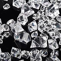 Amazon.co.jp: 1000個ースアクリルクリスタルアイスロッククリア宝石石