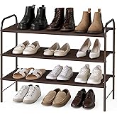 Simple Houseware 3-Tier Shoe Rack Storage Organizer 12-Pair / 20-Pair, Bronze